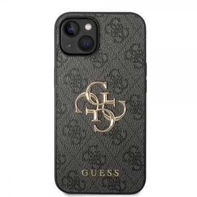 Guess iPhone 14 Plus Skal Big Metal Logo Grå