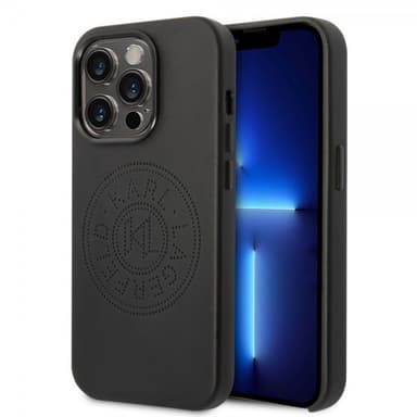 Karl Lagerfeld iPhone 14 Pro Max Skal Logo Perforerad Svart