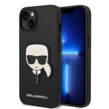 Karl Lagerfeld iPhone 14 Plus Skal Saffiano Karl Svart