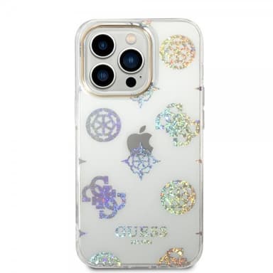 Guess iPhone 14 Pro Skal Peony Glitter Vit