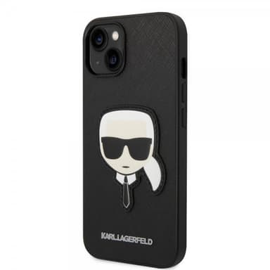 Karl Lagerfeld iPhone 14 Plus Skal Saffiano Karl Svart