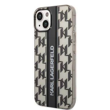 Karl Lagerfeld iPhone 14 Skal Monogram Vertical Stripe Svart