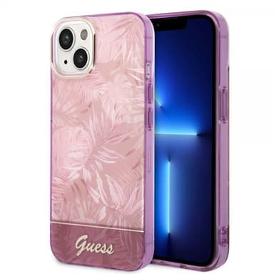 Guess iPhone 14 Skal Jungle Rosa