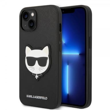 Karl Lagerfeld iPhone 14 Skal Saffiano Choupette Svart