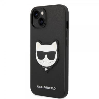 Karl Lagerfeld iPhone 14 Skal Saffiano Choupette Svart