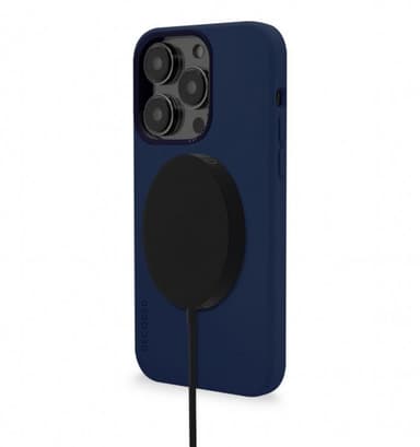 Decoded iPhone 14 Pro Max Skal Silicone Backcover Navy Peony