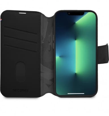 Decoded iPhone 14 Fodral Leather Detachable Wallet Svart