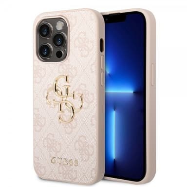 Guess iPhone 14 Pro Max Skal Big Metal Logo Rosa