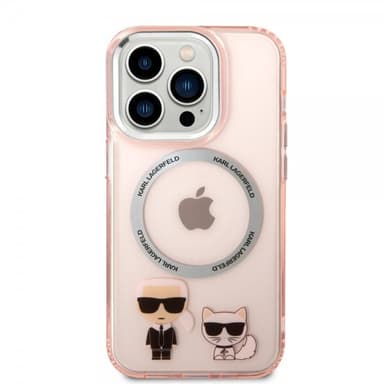 Karl Lagerfeld iPhone 14 Pro Max Skal Karl & Choupette MagSafe Rosa