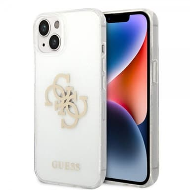 Guess iPhone 14 Plus Skal Full Glitter Transparent
