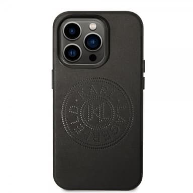 Karl Lagerfeld iPhone 14 Pro Max Skal Logo Perforerad Svart