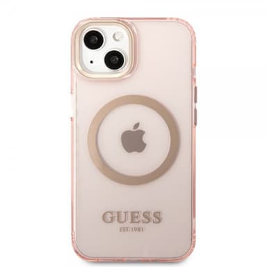Guess iPhone 13 Skal Translucent MagSafe Rosa