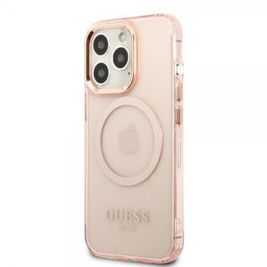 Guess iPhone 13 Pro Max Skal Translucent MagSafe Rosa