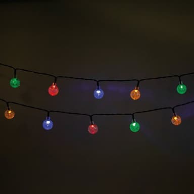 RGB kristall ljusslinga 6,5m 30 lampor