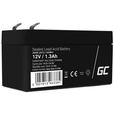 Green Cell Batteri AGM VRLA 12V 1.3Ah