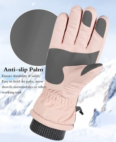 Skidhandskar med touch damstorlek Rosa