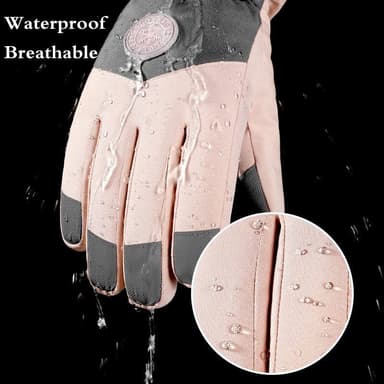 Skidhandskar med touch damstorlek Rosa