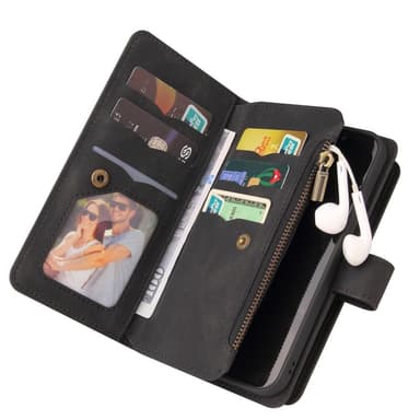 SKALO Samsung A04s 4G Big Wallet 17-FACK Plånboksfodral - Svart