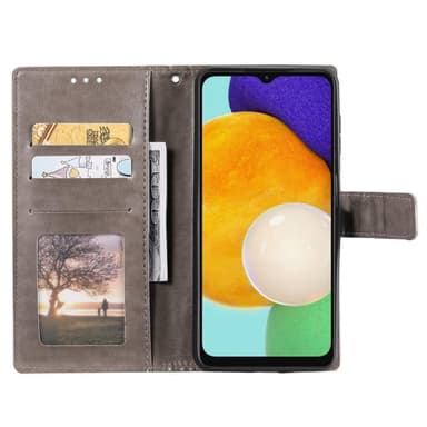 SKALO Samsung A13 5G Mandala Plånboksfodral - Grå