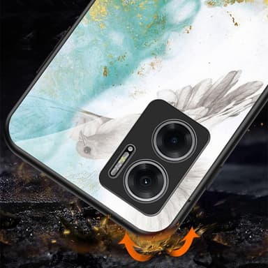 SKALO Xiaomi Redmi 10 5G Marmor Härdat Glas TPU-skal - Motiv 3