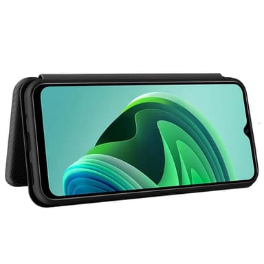 SKALO Xiaomi Redmi 10 5G Carbon Fiber Plånboksfodral - Svart