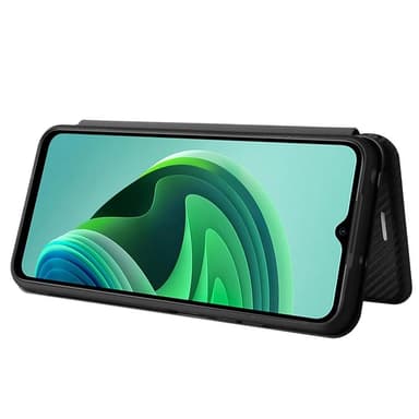 SKALO Xiaomi Redmi 10 5G Carbon Fiber Plånboksfodral - Svart