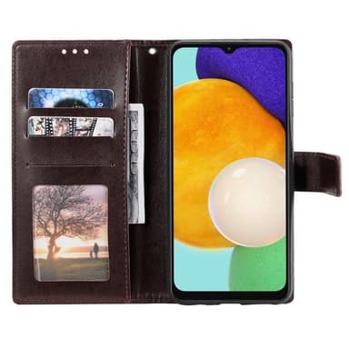 SKALO Samsung A04s 4G Mandala Plånboksfodral - Brun