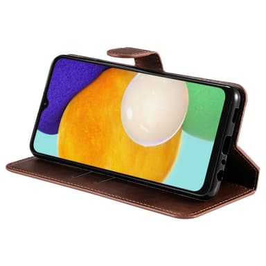 SKALO Samsung A04s 4G Klassiskt Plånboksfodral - Brun