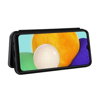SKALO Samsung A13 5G Carbon Fiber Plånboksfodral - Svart