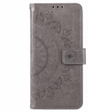 SKALO Xiaomi Redmi 10 5G Mandala Plånboksfodral - Grå