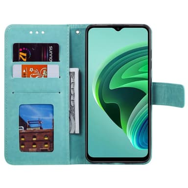 SKALO Xiaomi Redmi 10 5G Mandala Plånboksfodral - Turkos