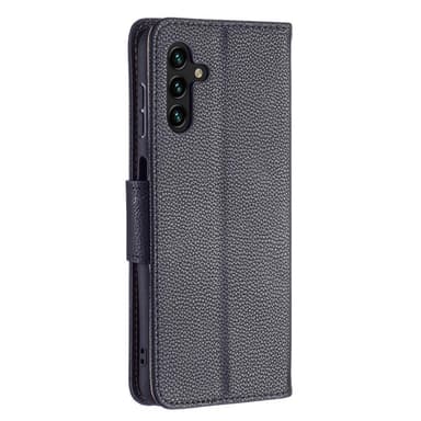 SKALO Samsung A04s 4G Premium Litchi Plånbok - Svart