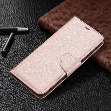 SKALO Samsung A04s 4G Premium Litchi Plånbok - Roséguld