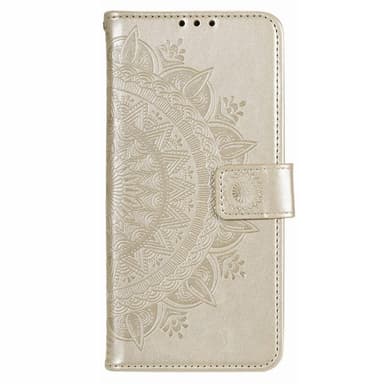SKALO Xiaomi Redmi 10 5G Mandala Plånboksfodral - Guld