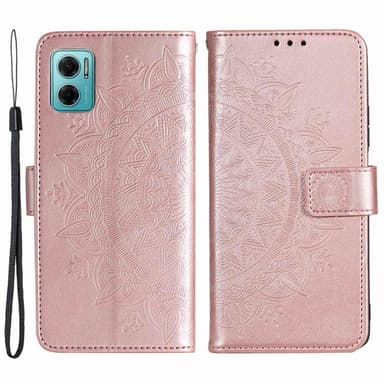 SKALO Xiaomi Redmi 10 5G Mandala Plånboksfodral - Roséguld