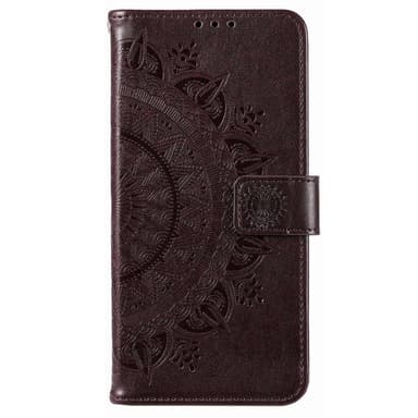 SKALO Xiaomi Redmi 10 5G Mandala Plånboksfodral - Brun