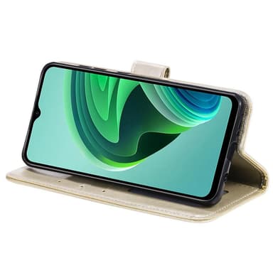 SKALO Xiaomi Redmi 10 5G Mandala Plånboksfodral - Guld