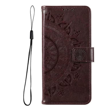 SKALO Samsung A13 5G Mandala Plånboksfodral - Brun