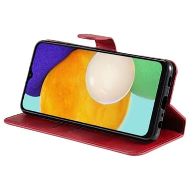 SKALO Samsung A13 5G Klassiskt Plånboksfodral - Röd