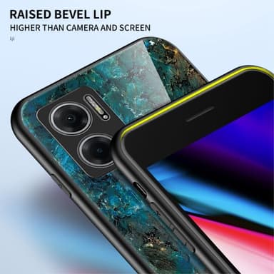 SKALO Xiaomi Redmi 10 5G Marmor Härdat Glas TPU-skal - Motiv 2