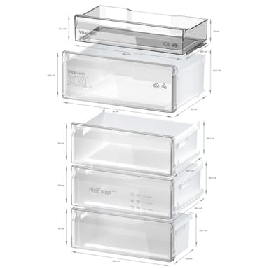Bosch Serie 4 Kyl/Frys KGN49VXCT (Antracitfärgat rostfritt stål)