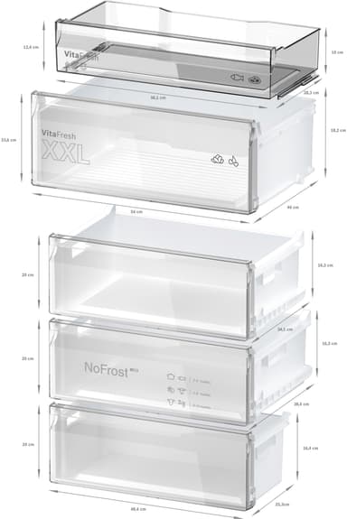 Bosch Serie 4 Kyl/Frys KGN49VXCT (Antracitfärgat rostfritt stål)