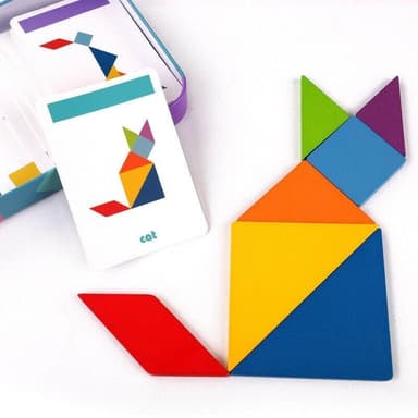 Tangram pussel i trä