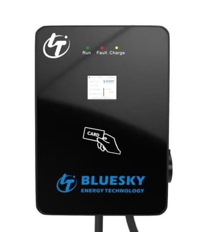 Bluesky Elbilsladdare, LaddBox till Elbil, 2,4 tums skärm, Typ-2, 32A, 22kW