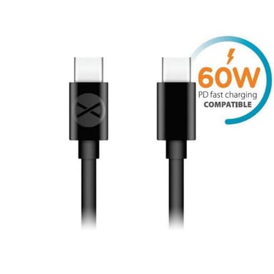 Forever kabel USB-C - USB-C 1,0 m 3A, Svart