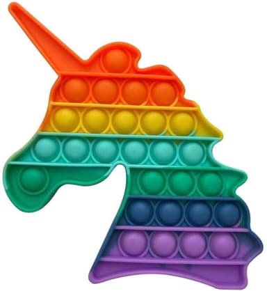 Fidget-Pop it leksak, Unicorn Regnbåge