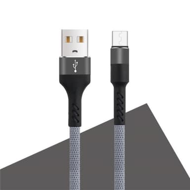MXUC-01 microUSB-Kabel (2A) Fast Charge, Grå