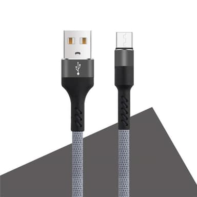 MXUC-01 microUSB-Kabel (2A) Fast Charge, Grå