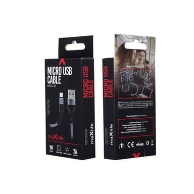 MXUC-01 microUSB-Kabel (2A) Fast Charge, Grå