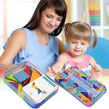 Tangram pussel i trä